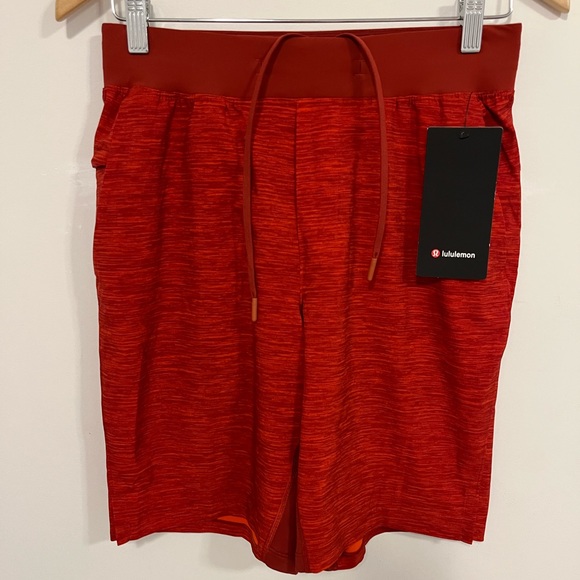 Lululemon Mens T.H.E. Short *Linerless 9" Heather Allover Solar Orange NWT S - Picture 6 of 15